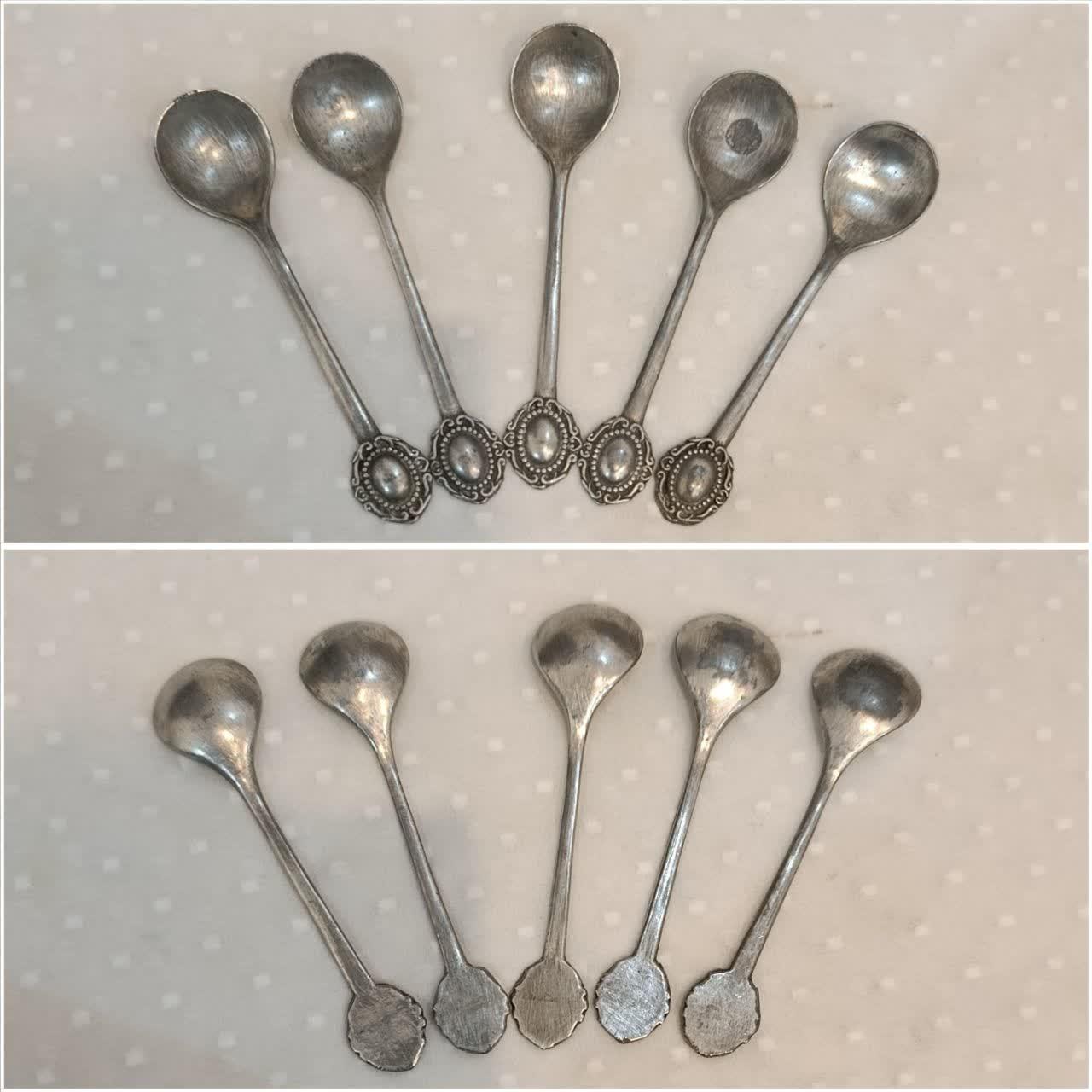 5 عدد قاشق چای خوری قدیمی توضیحات