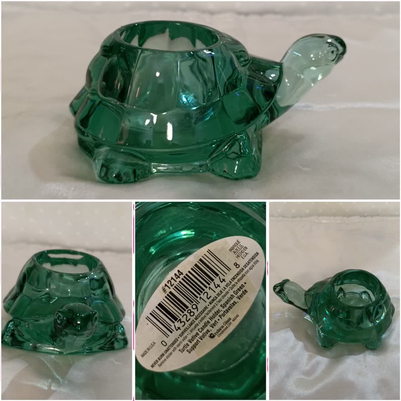 جا شمعی زیبای شیشه ای امریکایی توضیحات