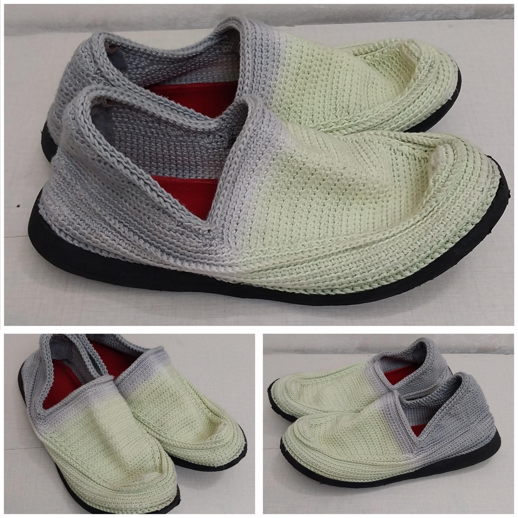 گیوه زیبا و دورنگ دست دوز سایز 37 و 38