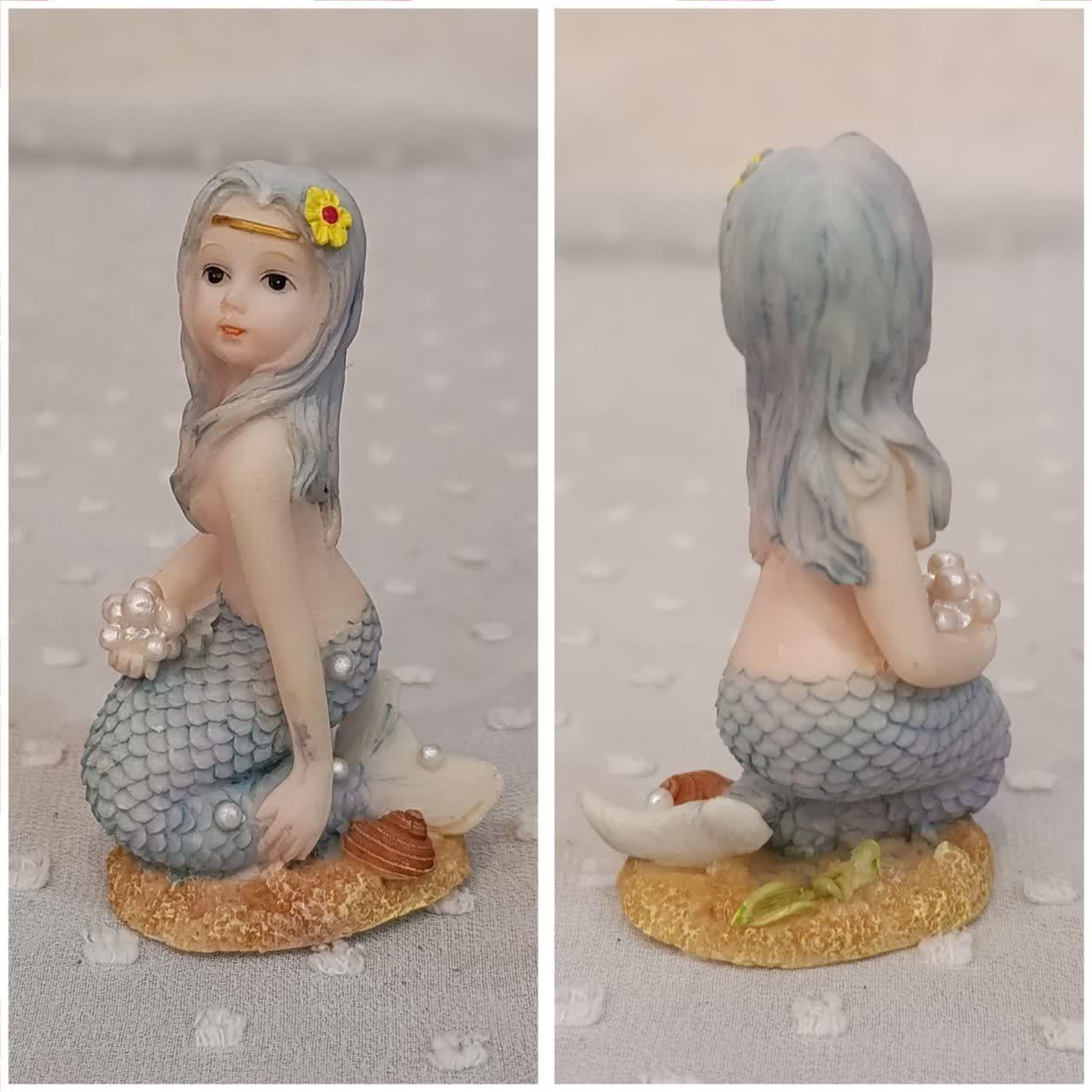مجسمه زیبا پری دریایی جنس رزین8 سانت توضیحات