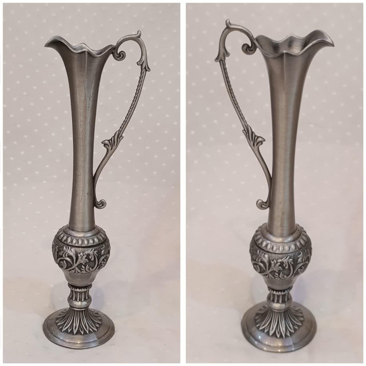 پارچ زیبا و باریک تمیز پیوتر 25 سانت توضیحات