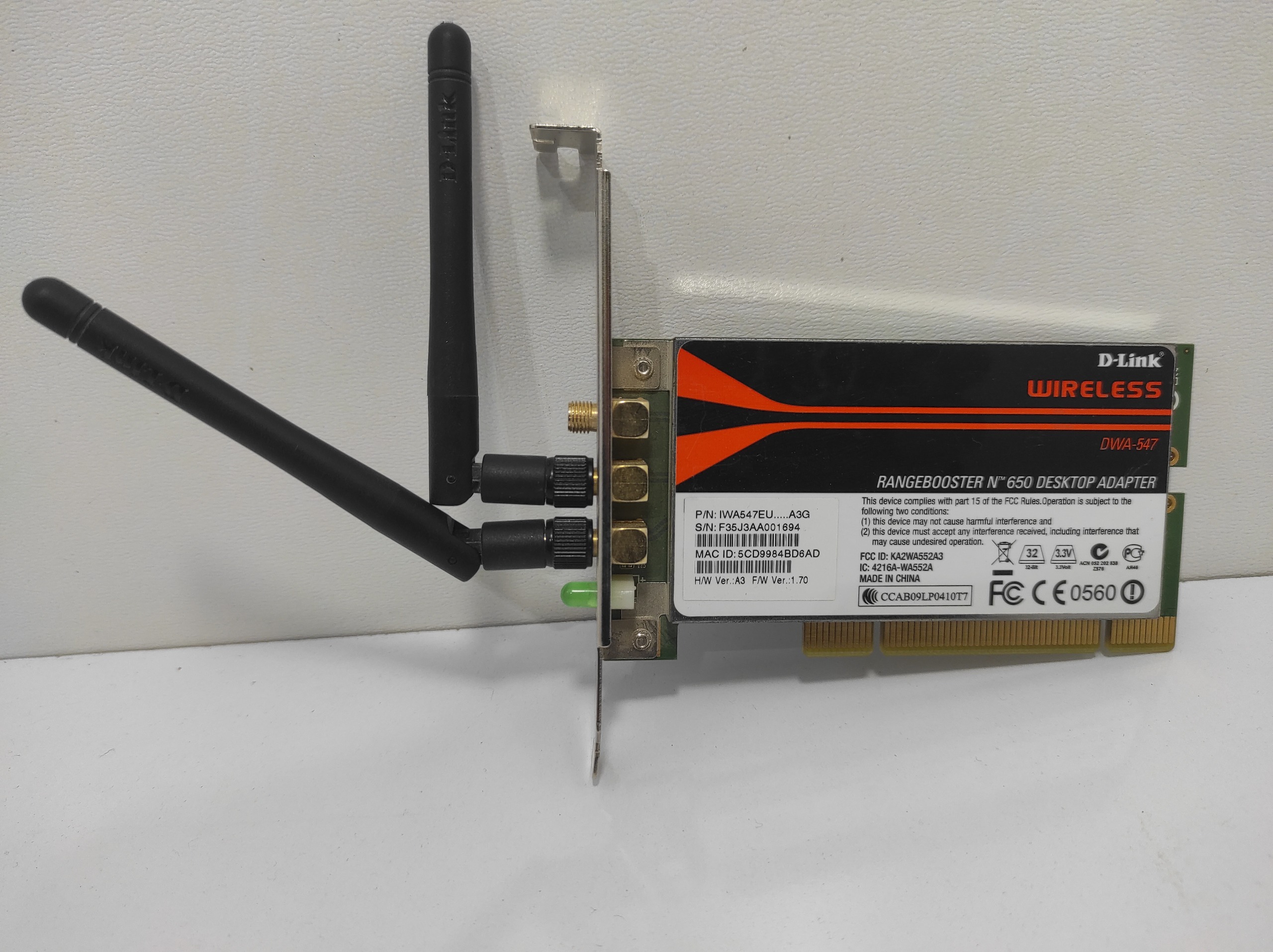 کارت شبکه وای فای WIFI اینترنال 3 آنتن D-Link