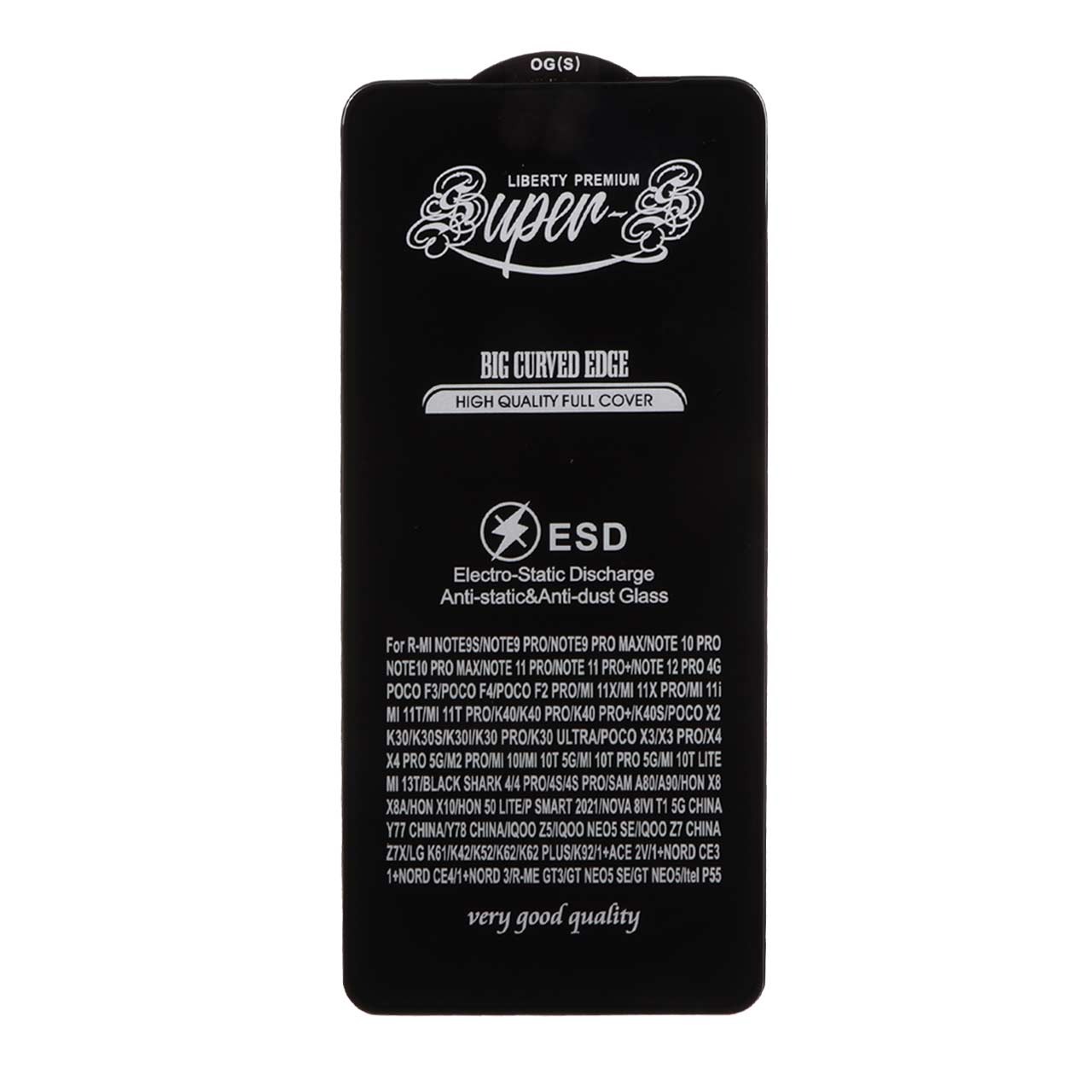 گلس آنتی استاتیک گوشی Note 9S/ 9Pro/ 9Pro Max
