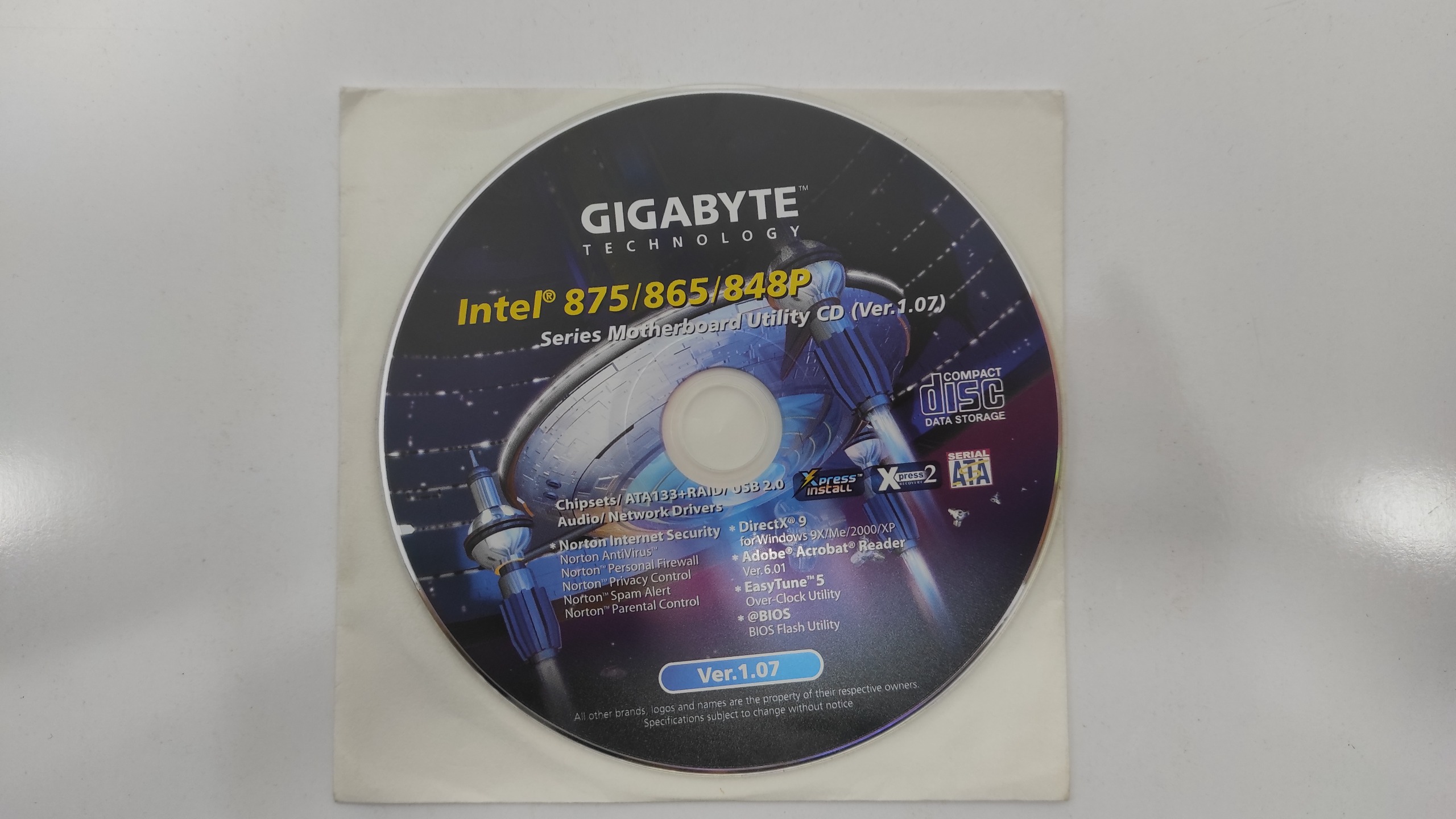 دیسک اورجینال درایور GIGABYTE 875/865/848P