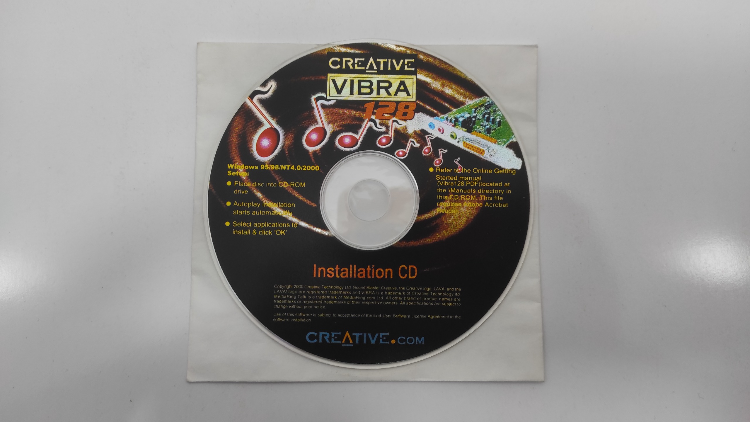دیسک اورجینال درایور CREATIVE VIBRA 128