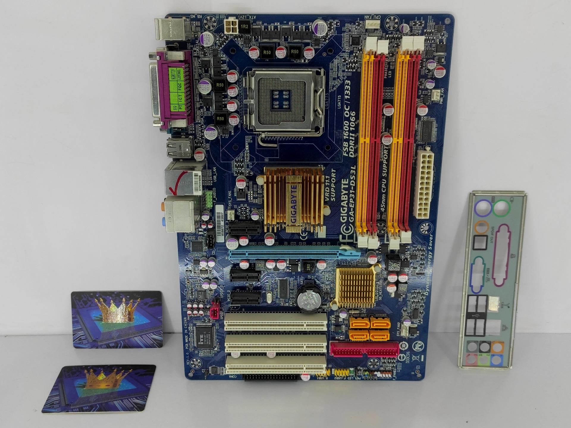 مادربرد GIGABYTE GA-EP31-DS3L بهمراه پنل