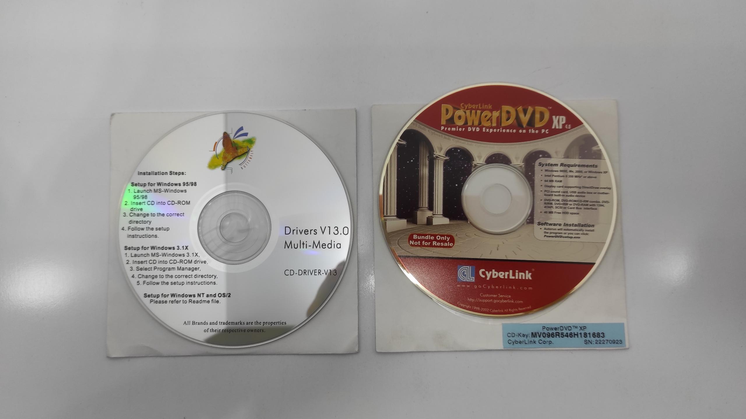 دیسک اورجینال درایور Multi-Media و PowerDVD