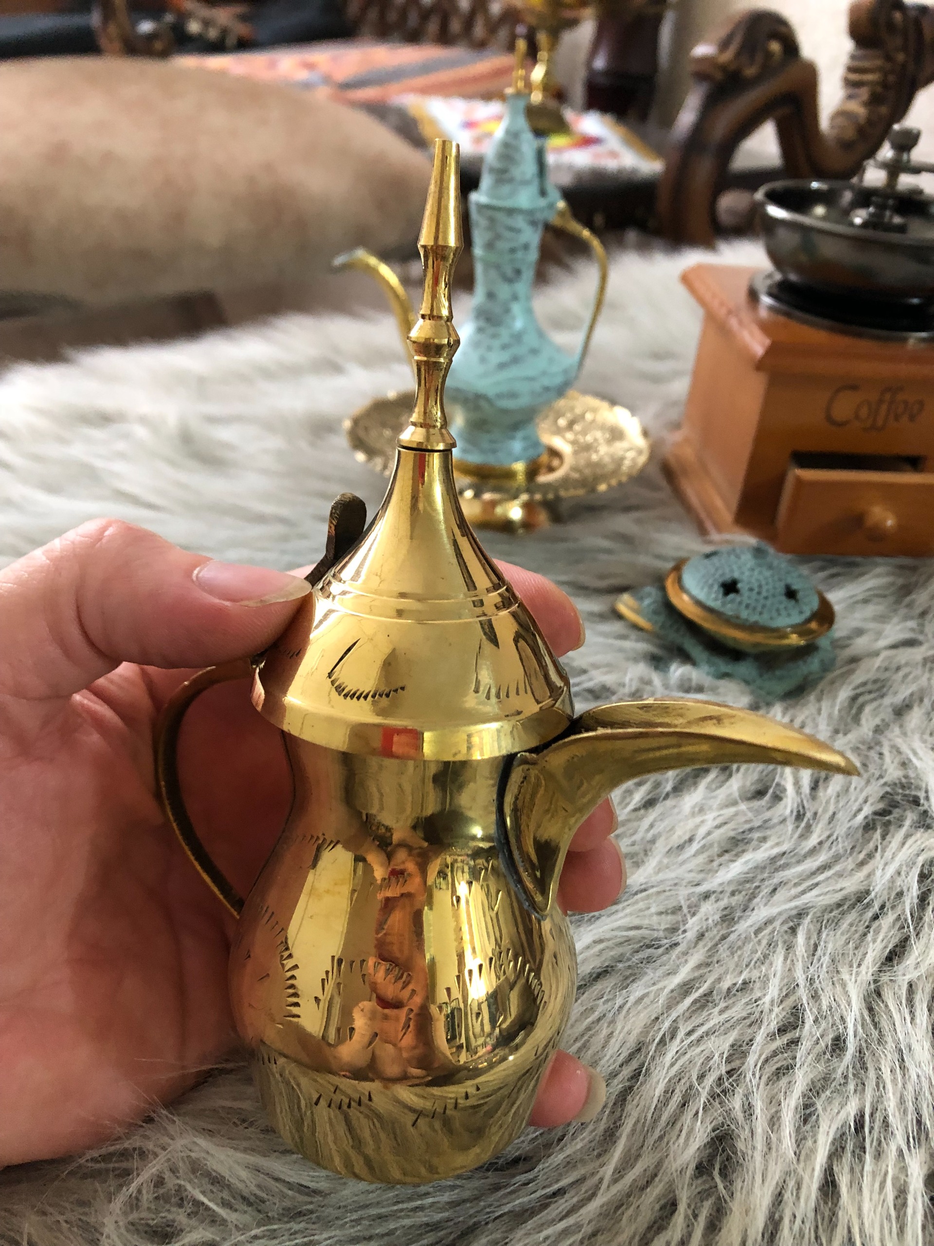قهوه جوش برنجی هندی