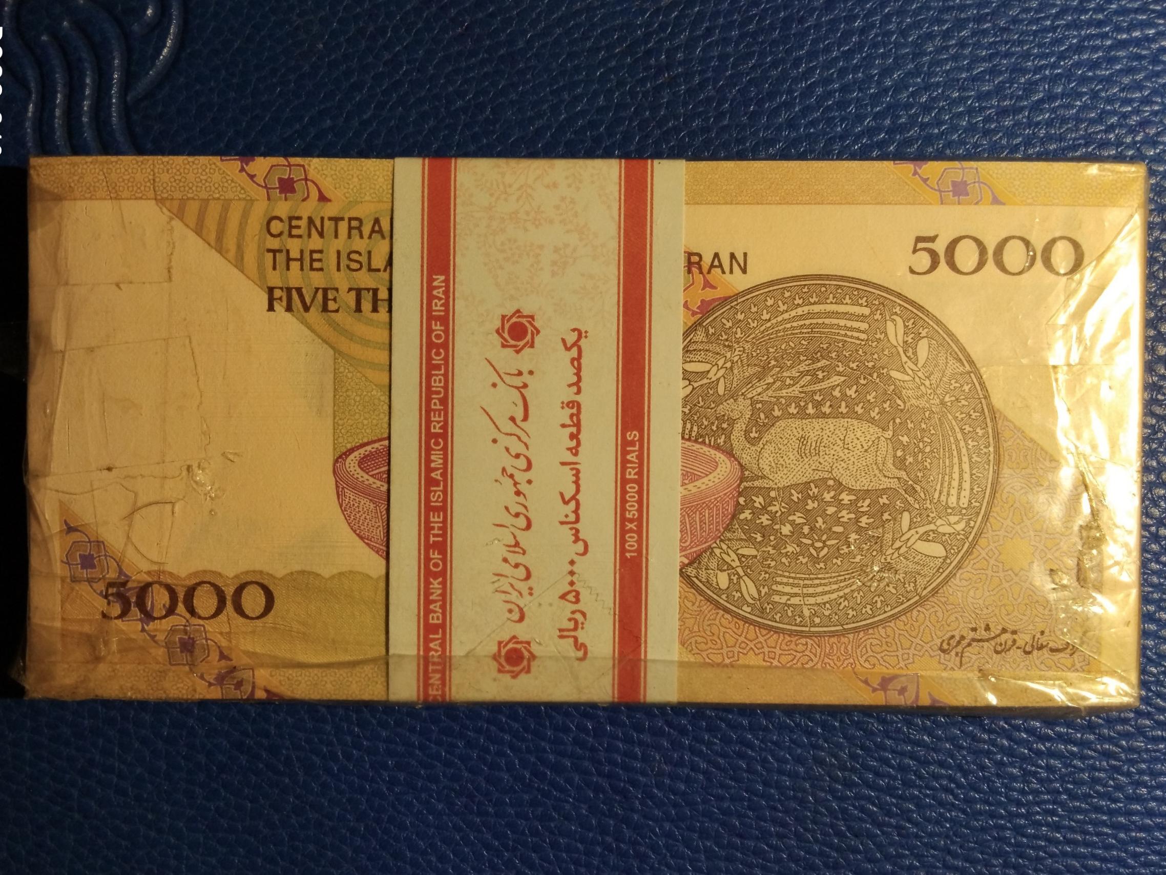 بسته اسکناس 5000ریال طیب نیا،سیف پشت سفال