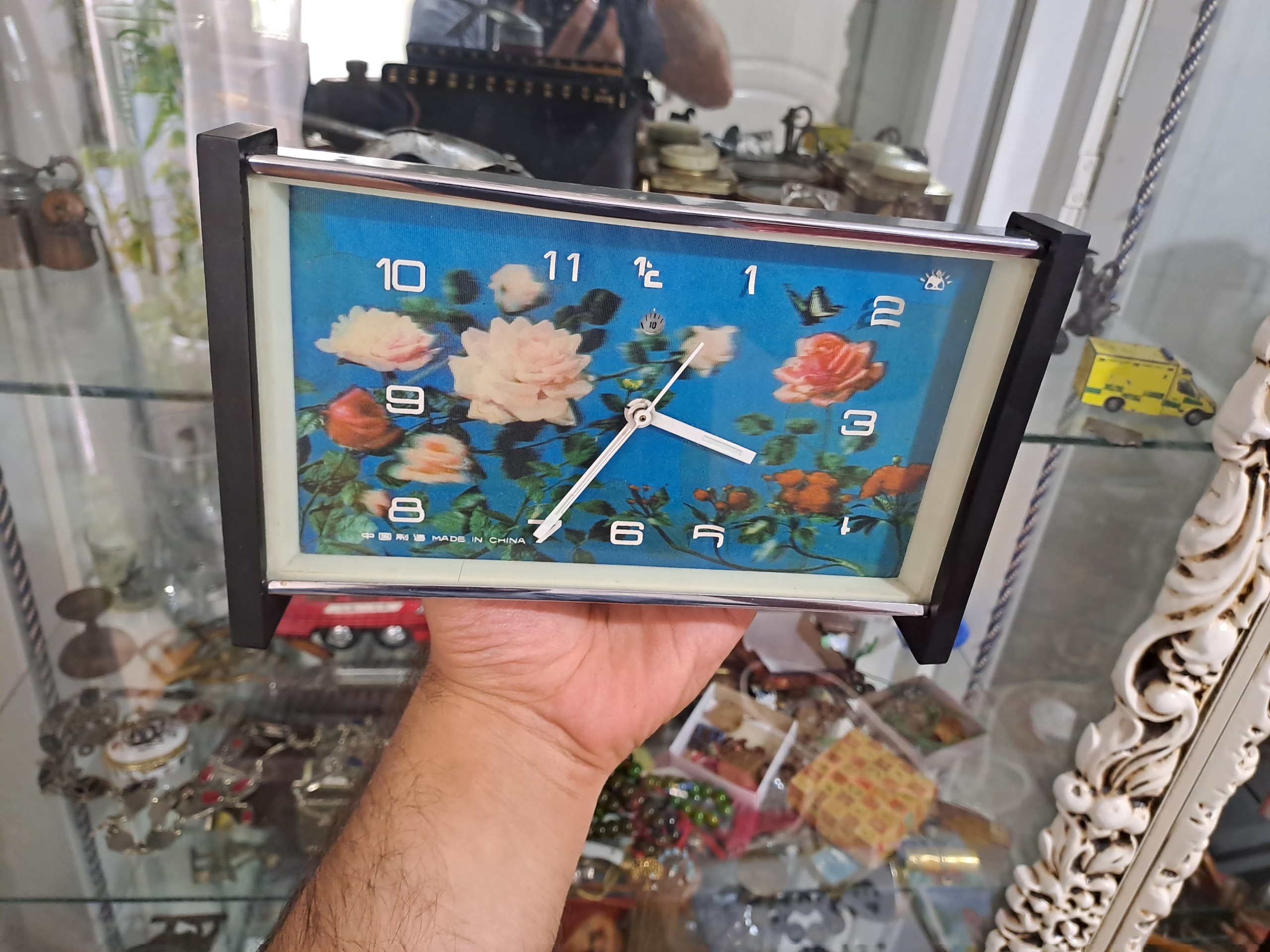 ساعت کوکی رومیزی صفحه سه بعدی قدیمی زنگدار