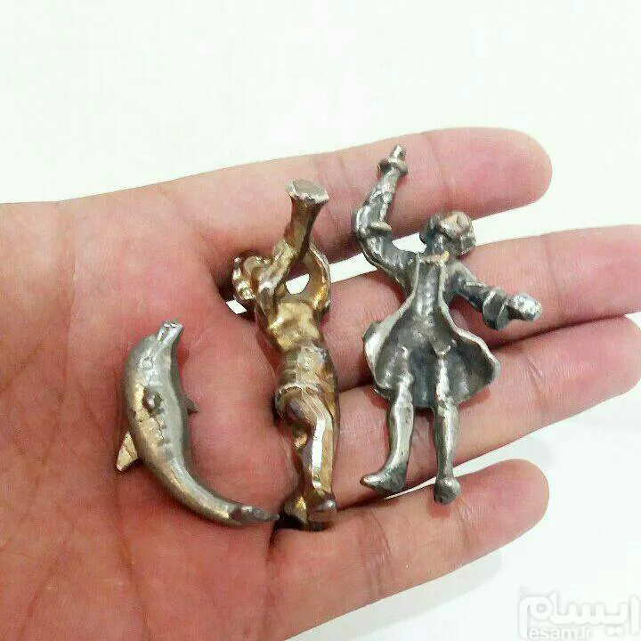 سه عدد مجسمه قدیمی قلع سرب