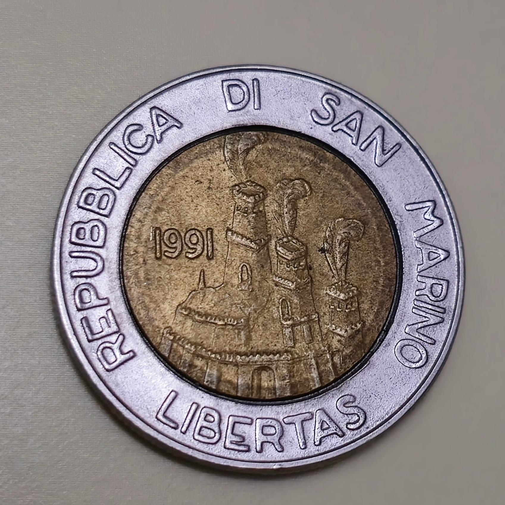 سکه سان مارینو سکه بایمتال زیبا و نایاب سان مارینو