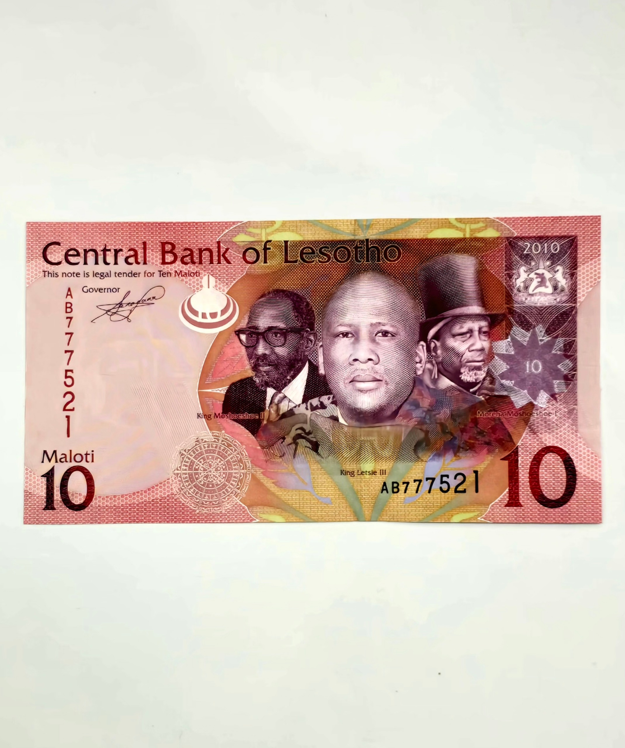 اسکناس لستو لسوتو 10 لوتی زیبا از لستو لسوتو