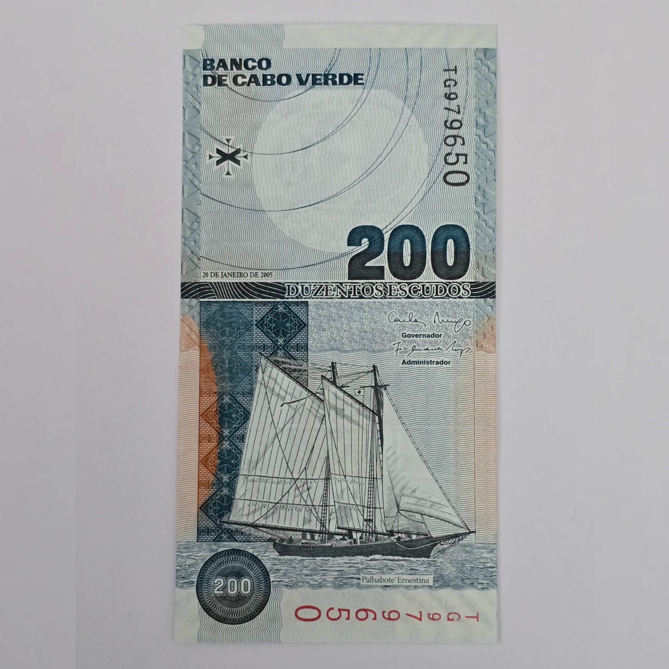 اسکناس کیپ ورد 200 اسکودو کیپ ورد نایاب و زیبا