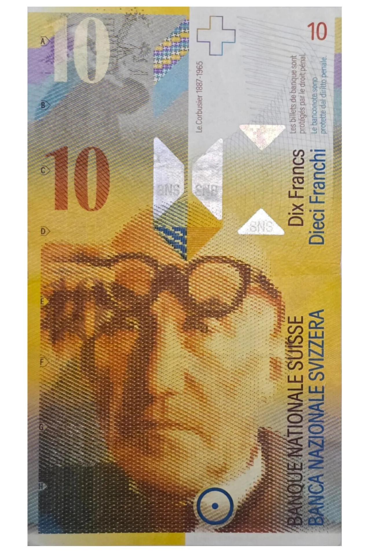 اسکناس سوئیس 10 فرانک سری کمیاب قبل