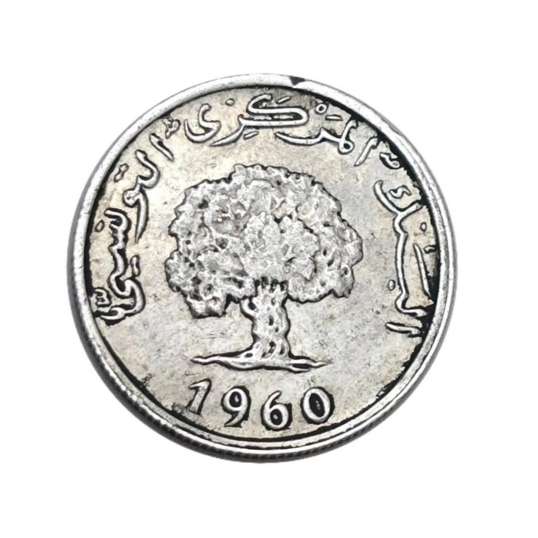 سکه تونس 1 ملیم تونس آلومینیومی و زیبا