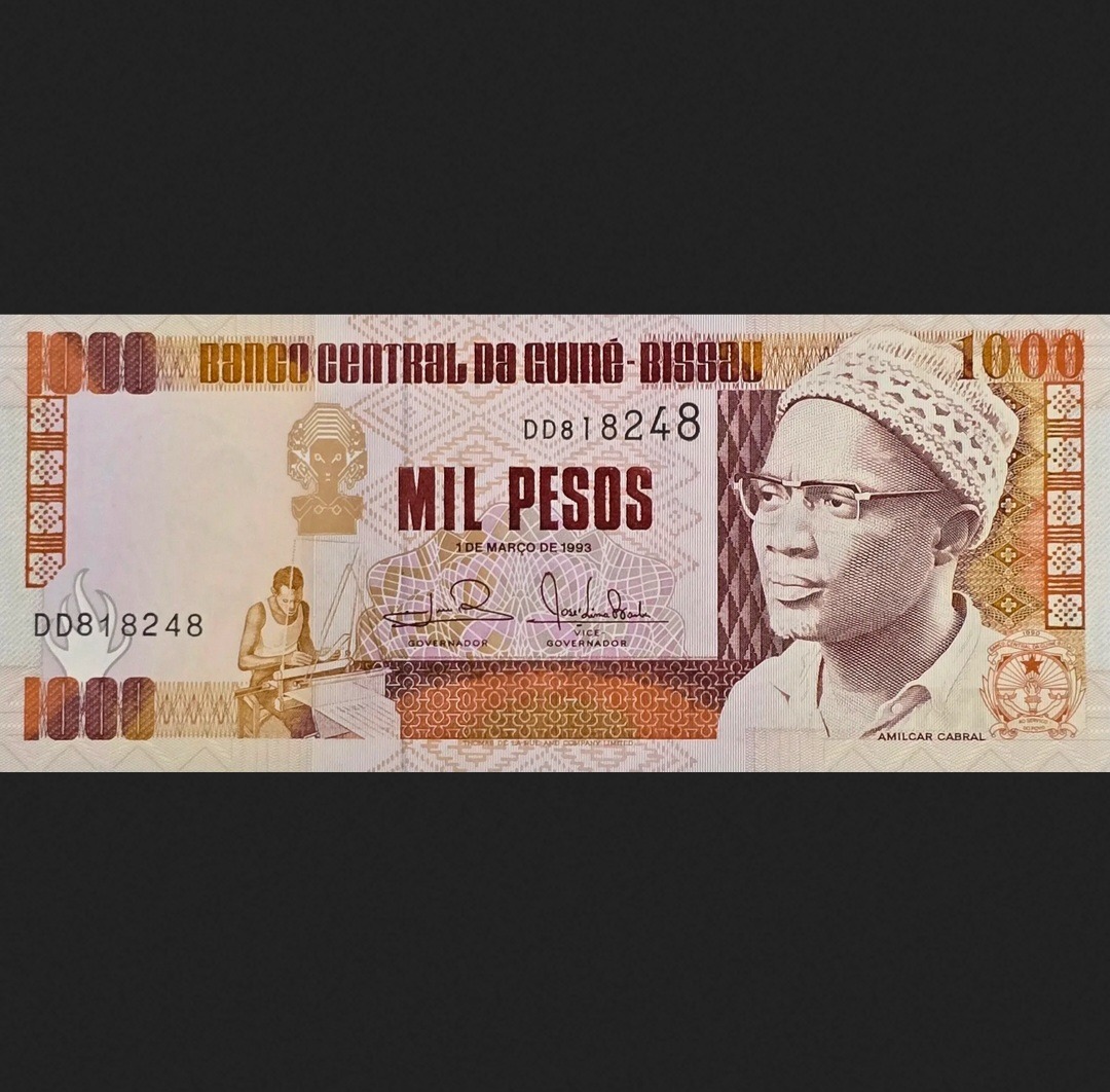 تک اسکناس گینه 100 پزو گینه بیسائو بسیارزیبا