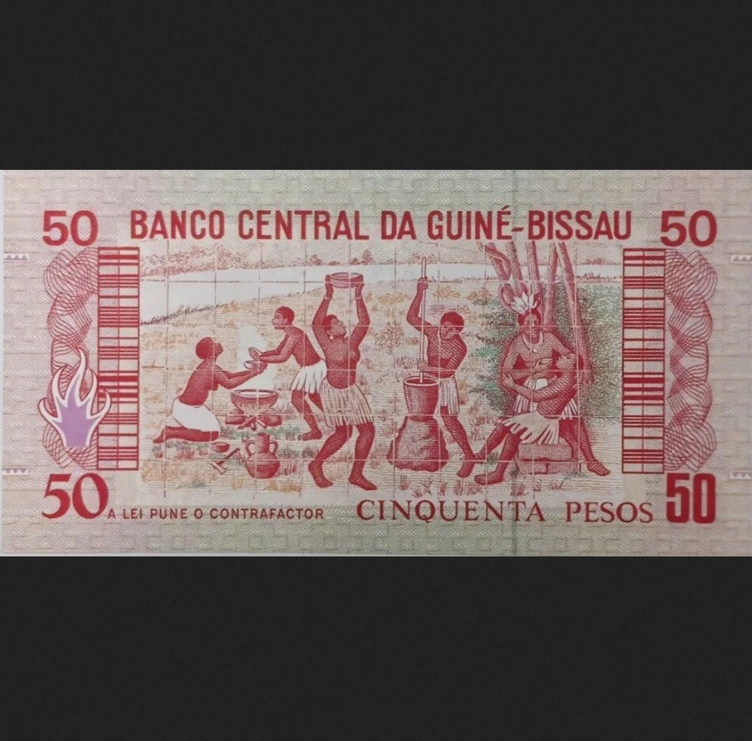 اسکناس گینه 50 پزو گینه بیسائو بسیارزیبا