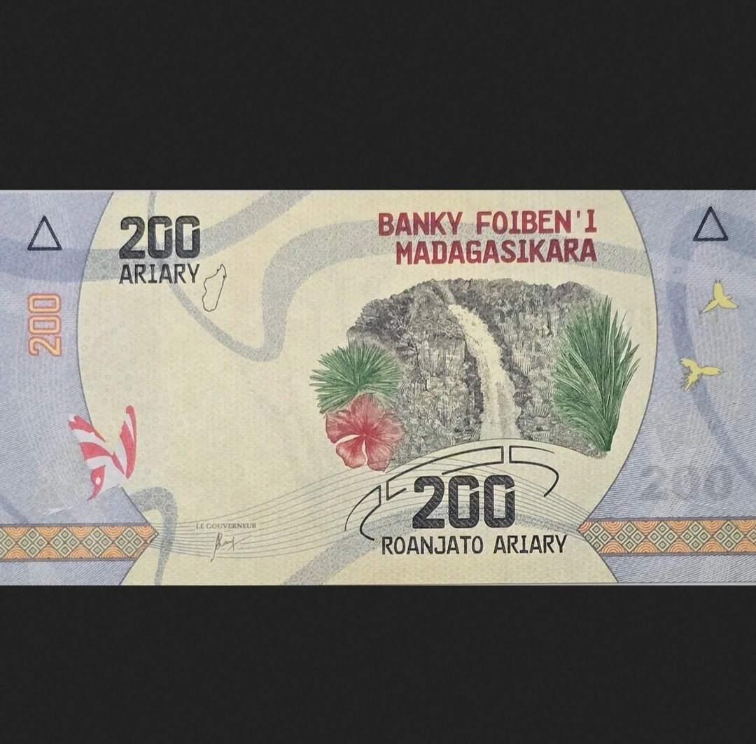 اسکناس ماداگاسکار 200 آریاری ماداگاسکار زیبا