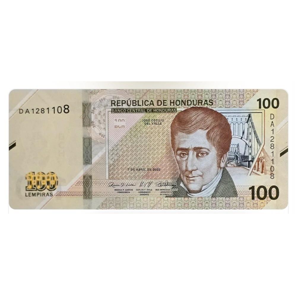 اسکناس هندوراس 100 لمپیرا هندوراس چهره دل وایه