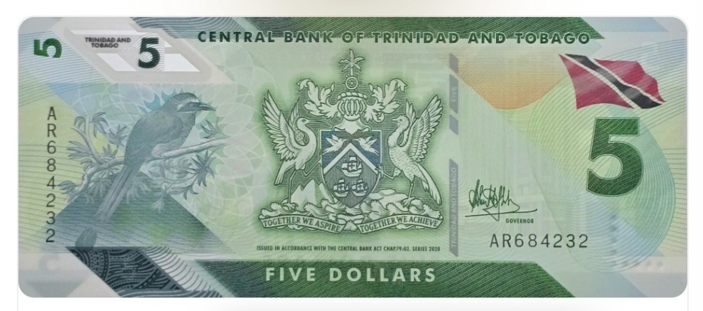 اسکناس ترینیداد و توباگو 5 دلار توباگو