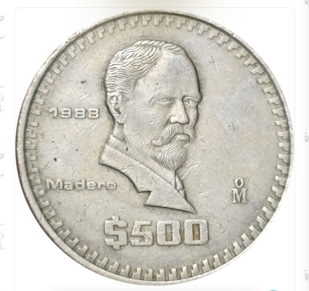 سکه مکزیک 500 پزو مکزیک عقاب طلایی مکزیک 1988