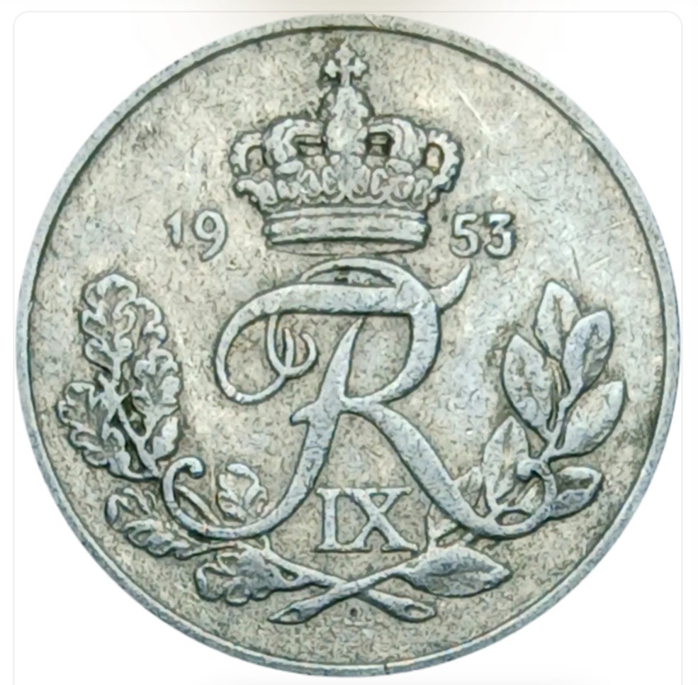 سکه دانمارک 10 اوره دانمارک 1953