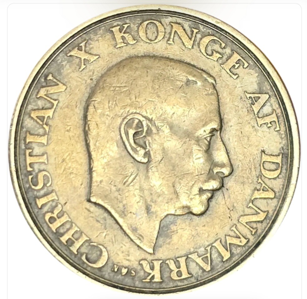 سکه دانمارک 1 کرون دانمارک کریستیان دهم 1942