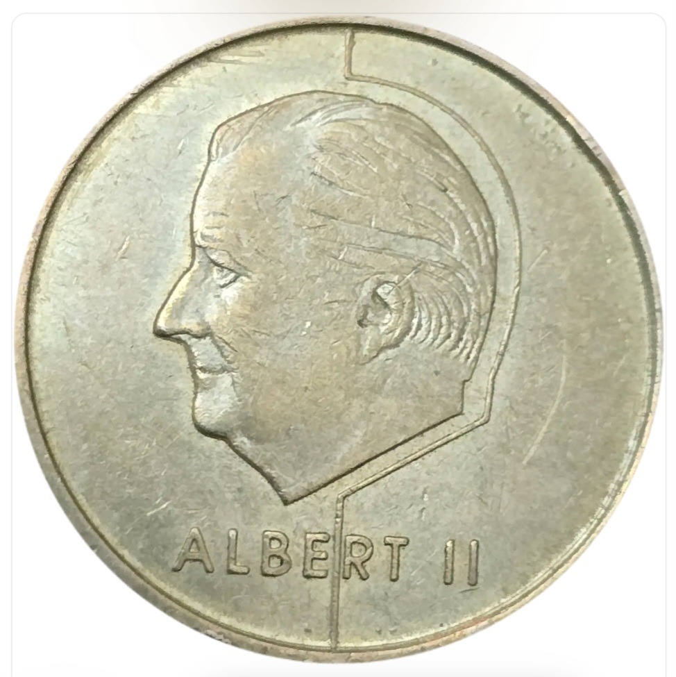 سکه بلژیک 5 فرانک بلژیک آلبرت دوم 1996