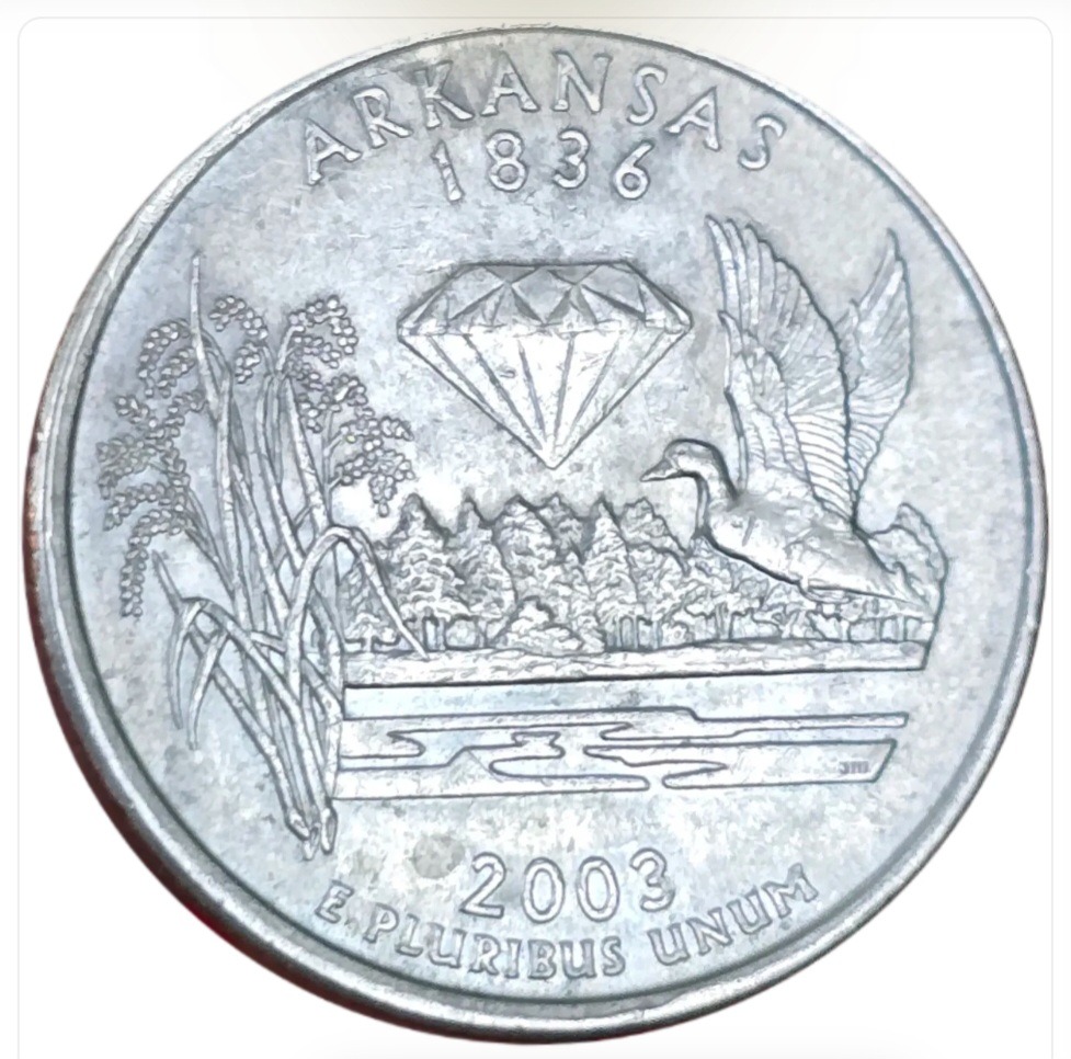 سکه آمریکا 25 سنت آمریکا ایالت آرکانزاس 2003