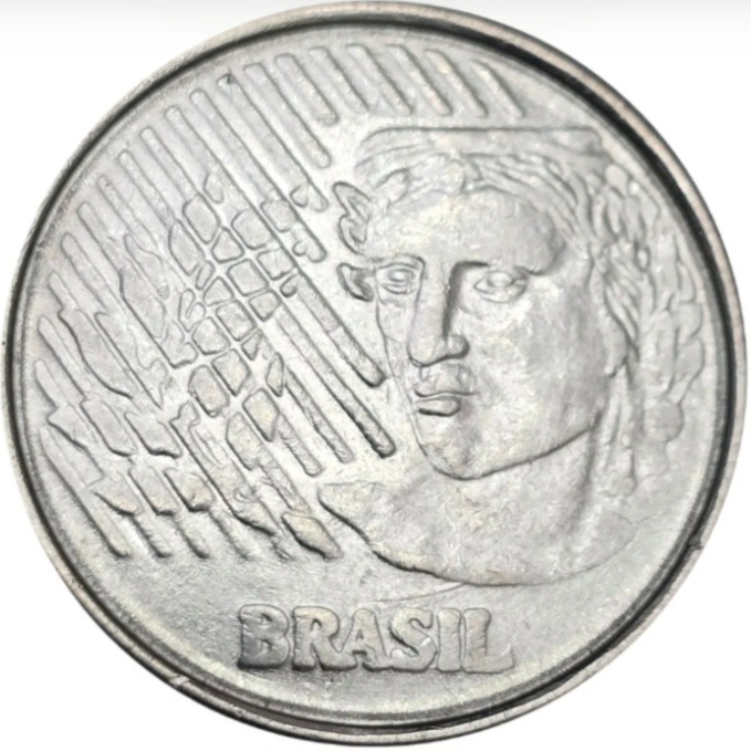 سکه برزیل 50 سنتاووس برزیل شاخه برگ لورا 1994