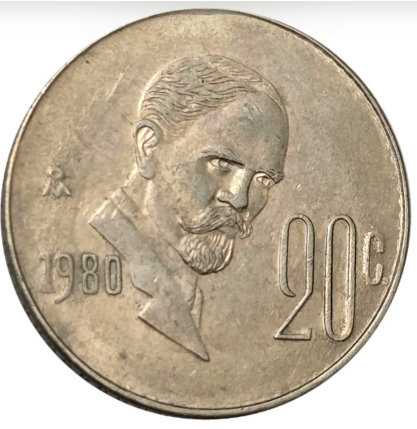 سکه مکزیک 20 سنتاوو مکزیک فرانسیسکو مادرو 1980