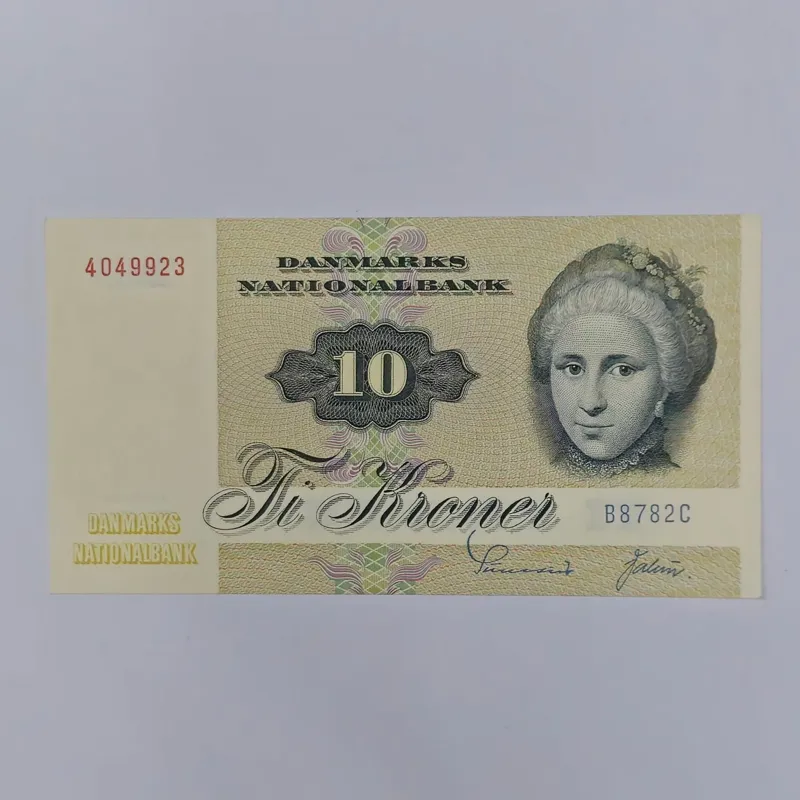 اسکناس دانمارک 10کرون دانمارک بسیارنایاب دهه70