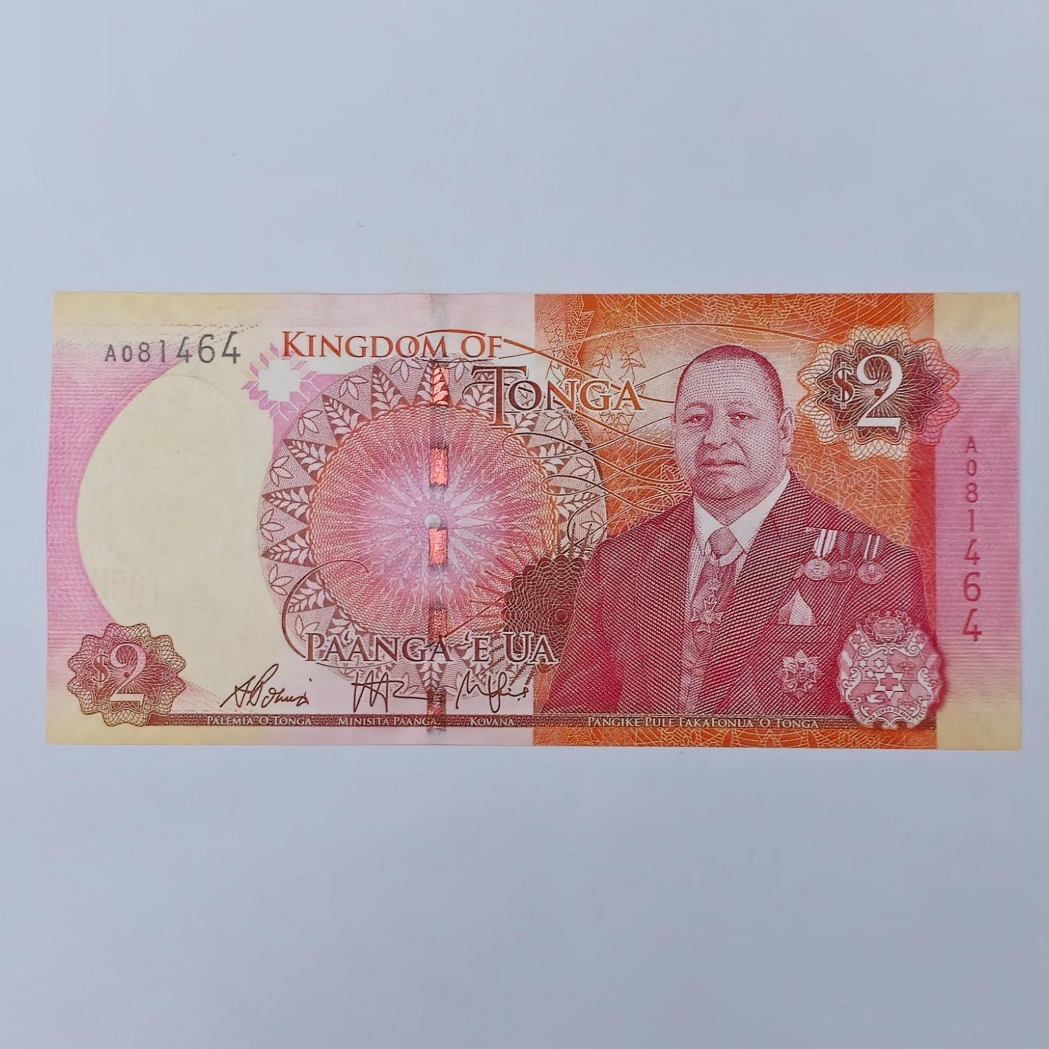 اسکناس تونگا اسکناس 2پاآنگا تونگا و کمیاب