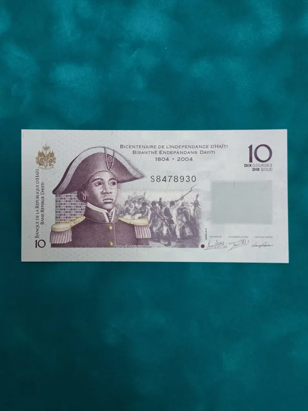 اسکناس هایتی اسکناس بسیار زیبای 10گورد از هائیتی