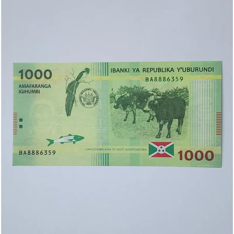 اسکناس بروندی هزار فرانک بوروندی بروندی بسیارزیبا