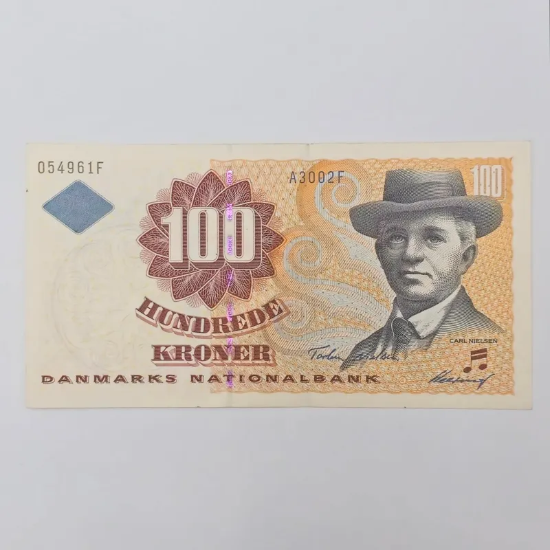اسکناس دانمارک 100کرون زیبای دانمارک بسیارکمیاب