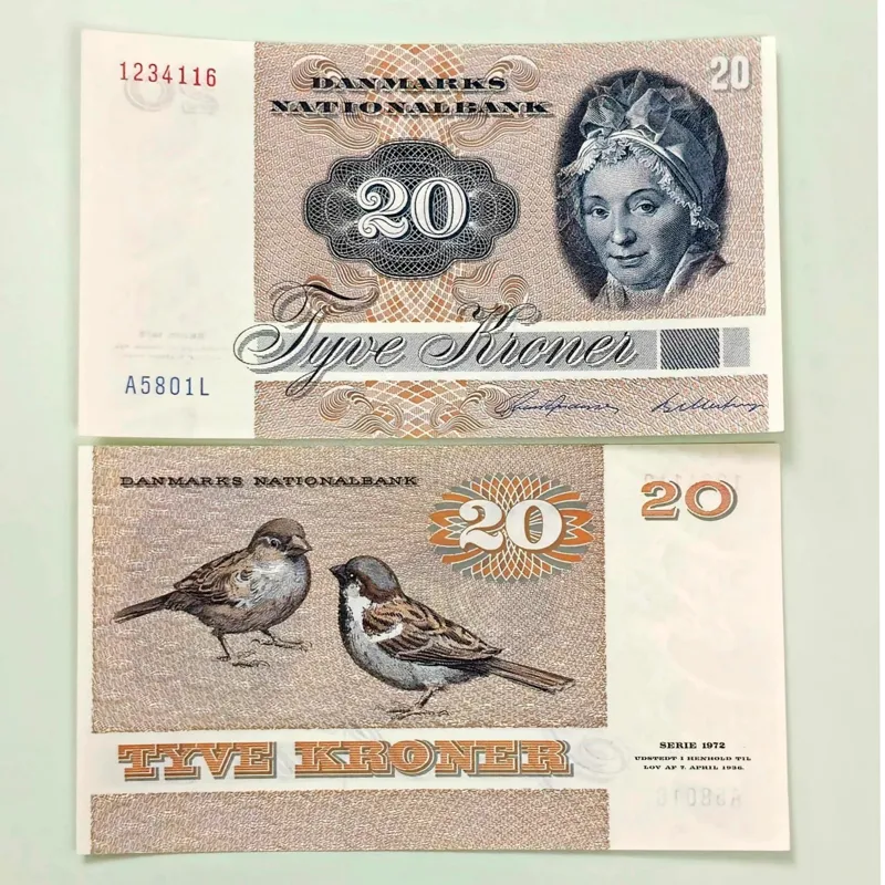 اسکناس دانمارک 20کرون زیبای دانمارک بسیارکمیاب