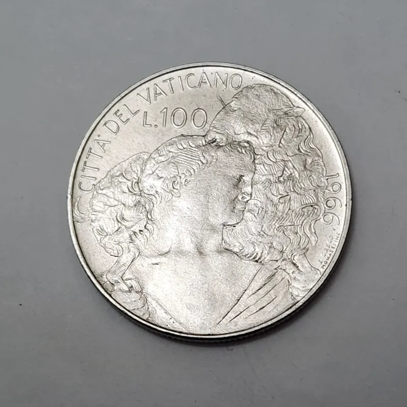 سکه واتیکان سکه زیبا و کمیاب 100 لیر واتیکان خاص
