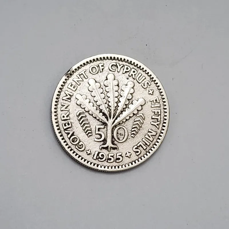 سکه قبرس / انگلیس بشدت نایاب  ملکه الیزابت