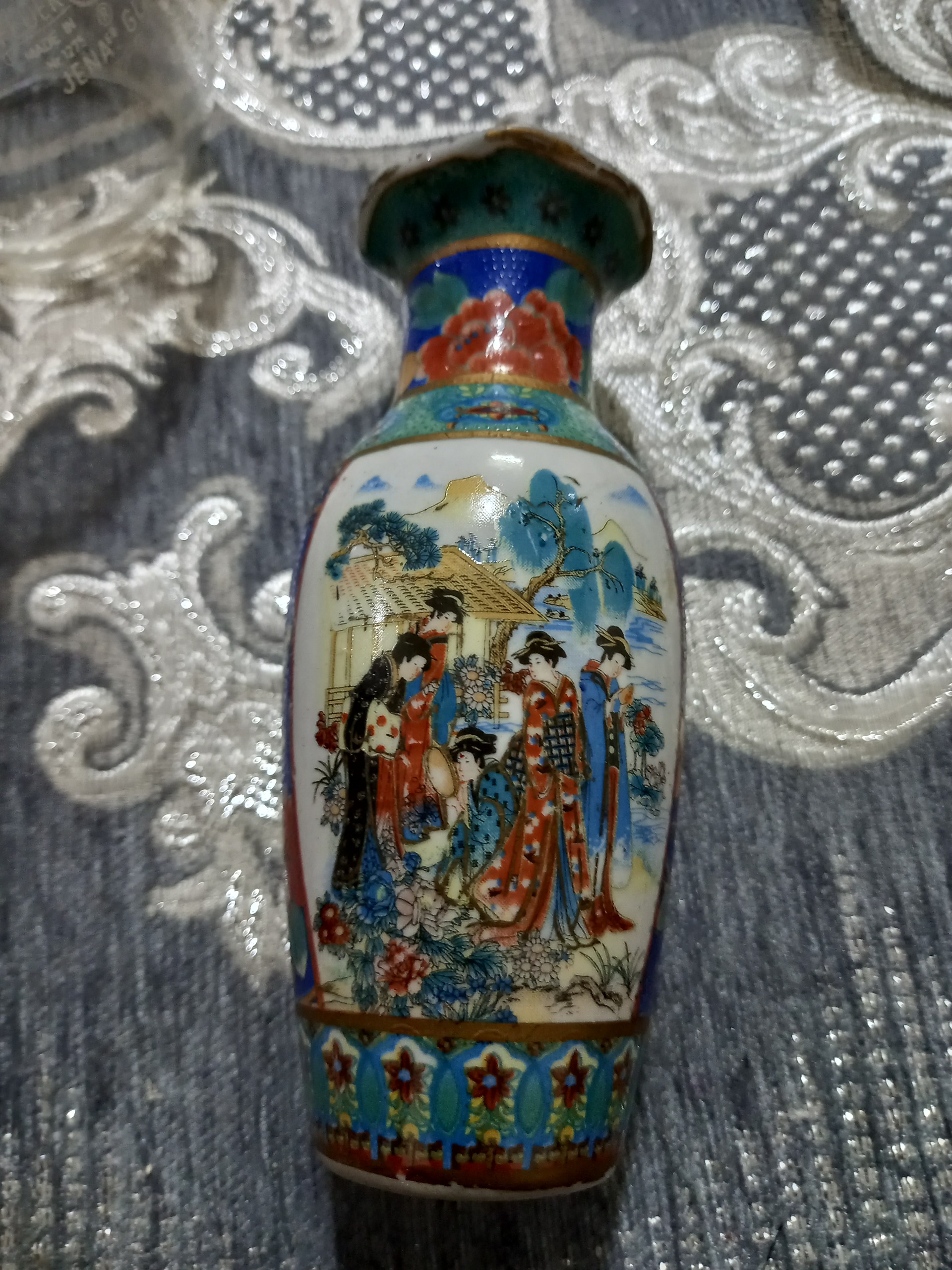 گلدان قاجاری اصلی نقاشی دست