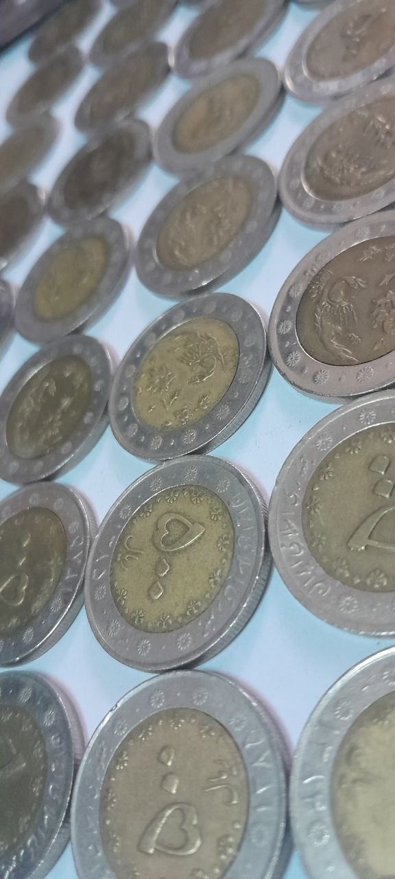 20 عدد سکه 500 ریال دو فلز سیمرغ