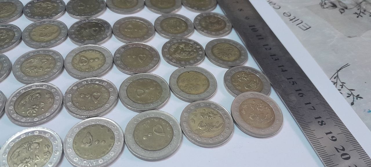 20 عدد سکه 500 ریال دو رنگ سیمرغ