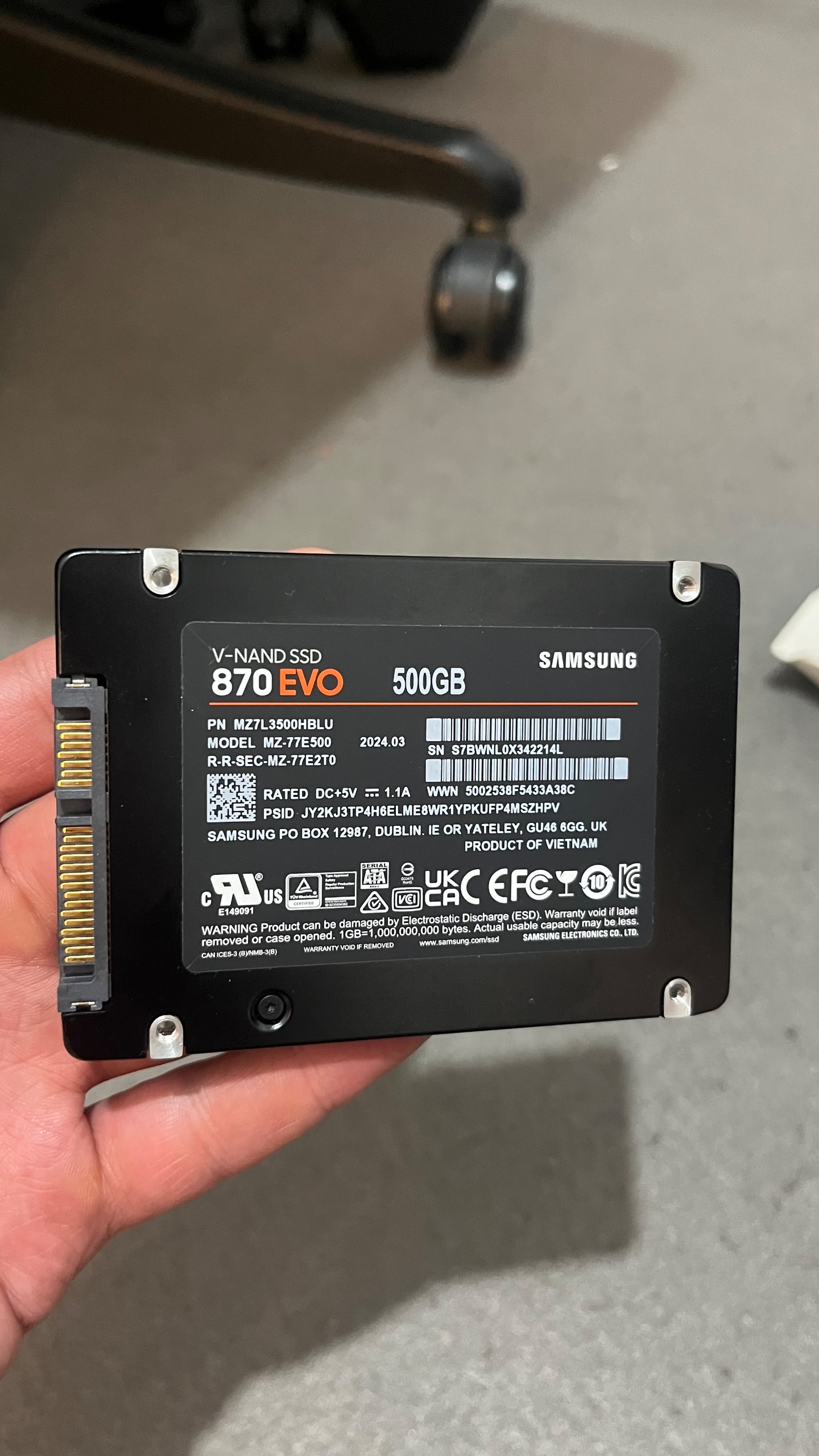 هارد SSD 500gb EVO VIETNAM
