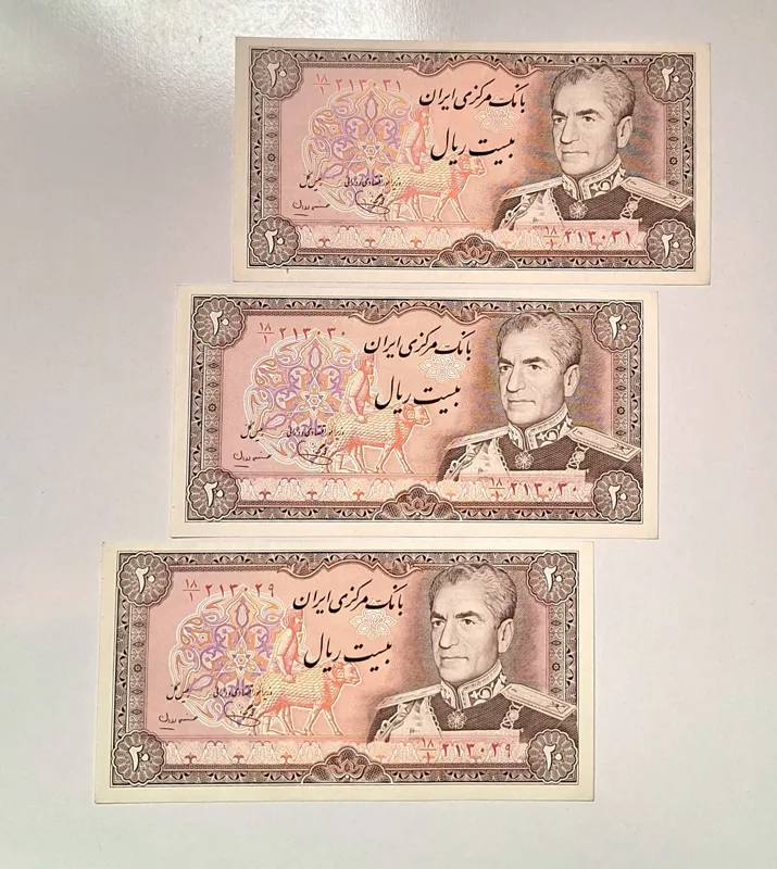 تریپل بانکی بیست ریالی پهلوی