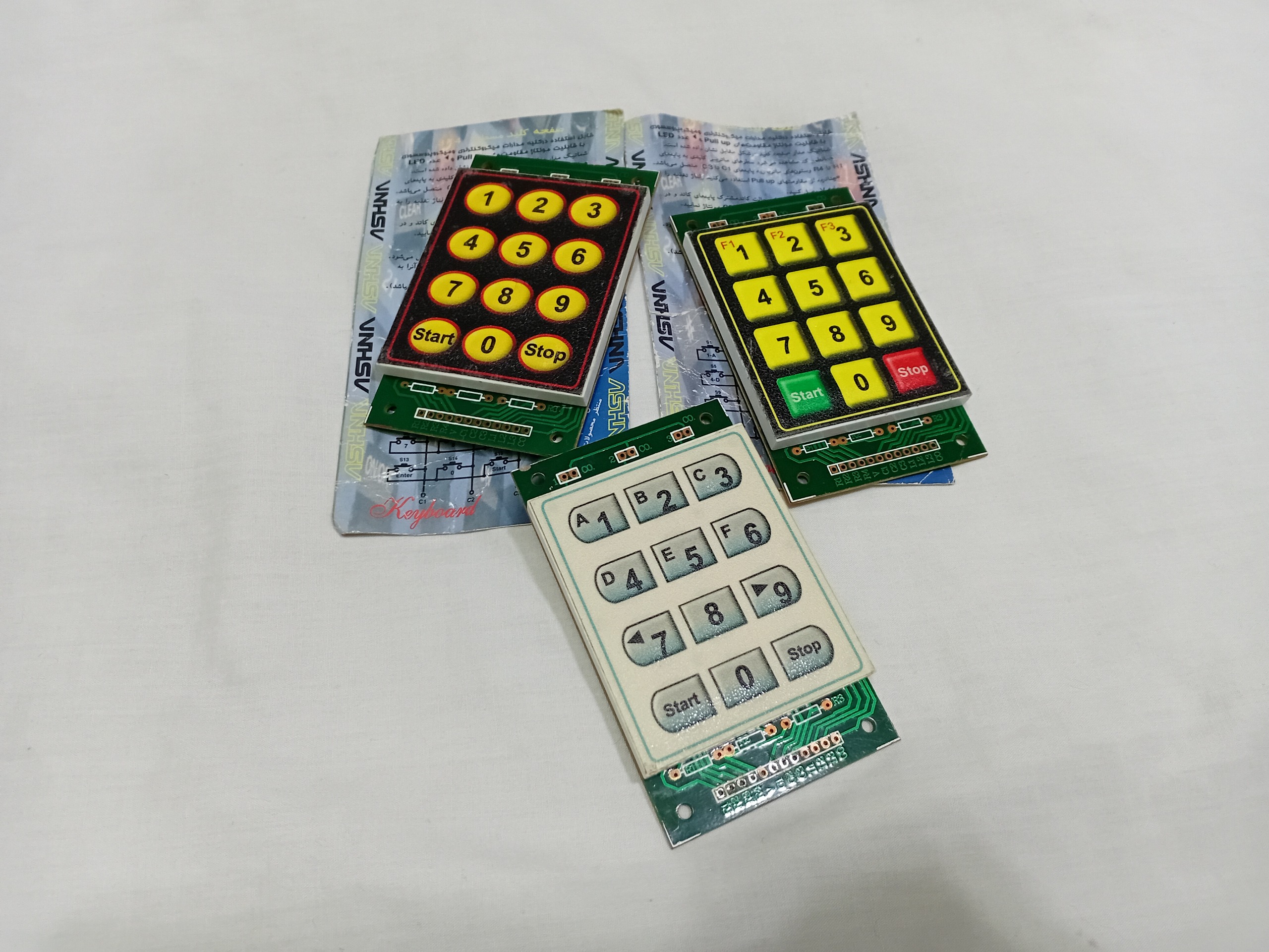 تعداد 3 عدد ماژول کلید کیپد شماره گیر 3×4