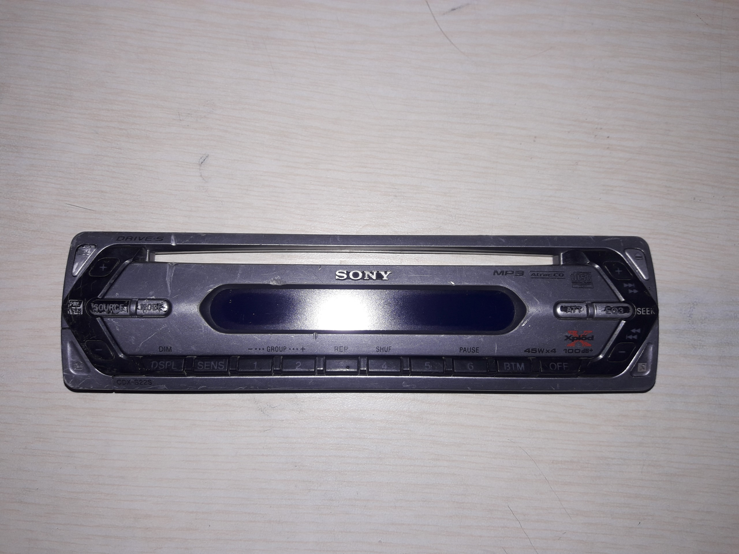 پنل ضبط ماشین مدل sony CDX-S22S