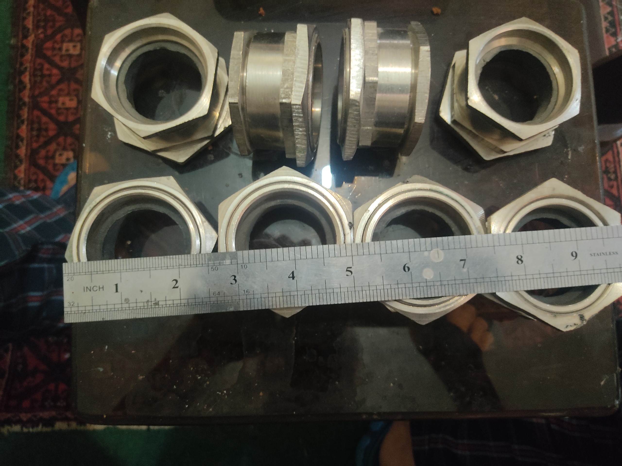 گلند برنجی سرتخت با روکش نیکل کروم نمره PG42