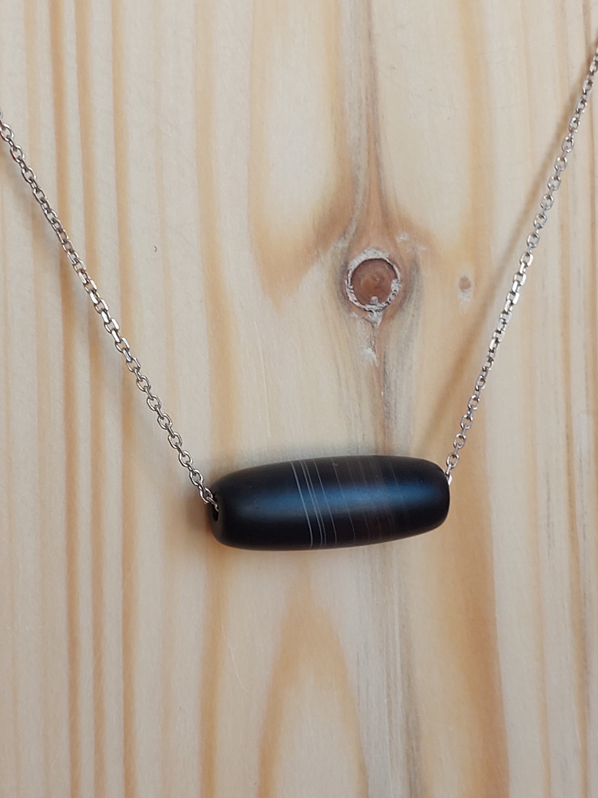 گردنبند نقره عفقیق اونیکس