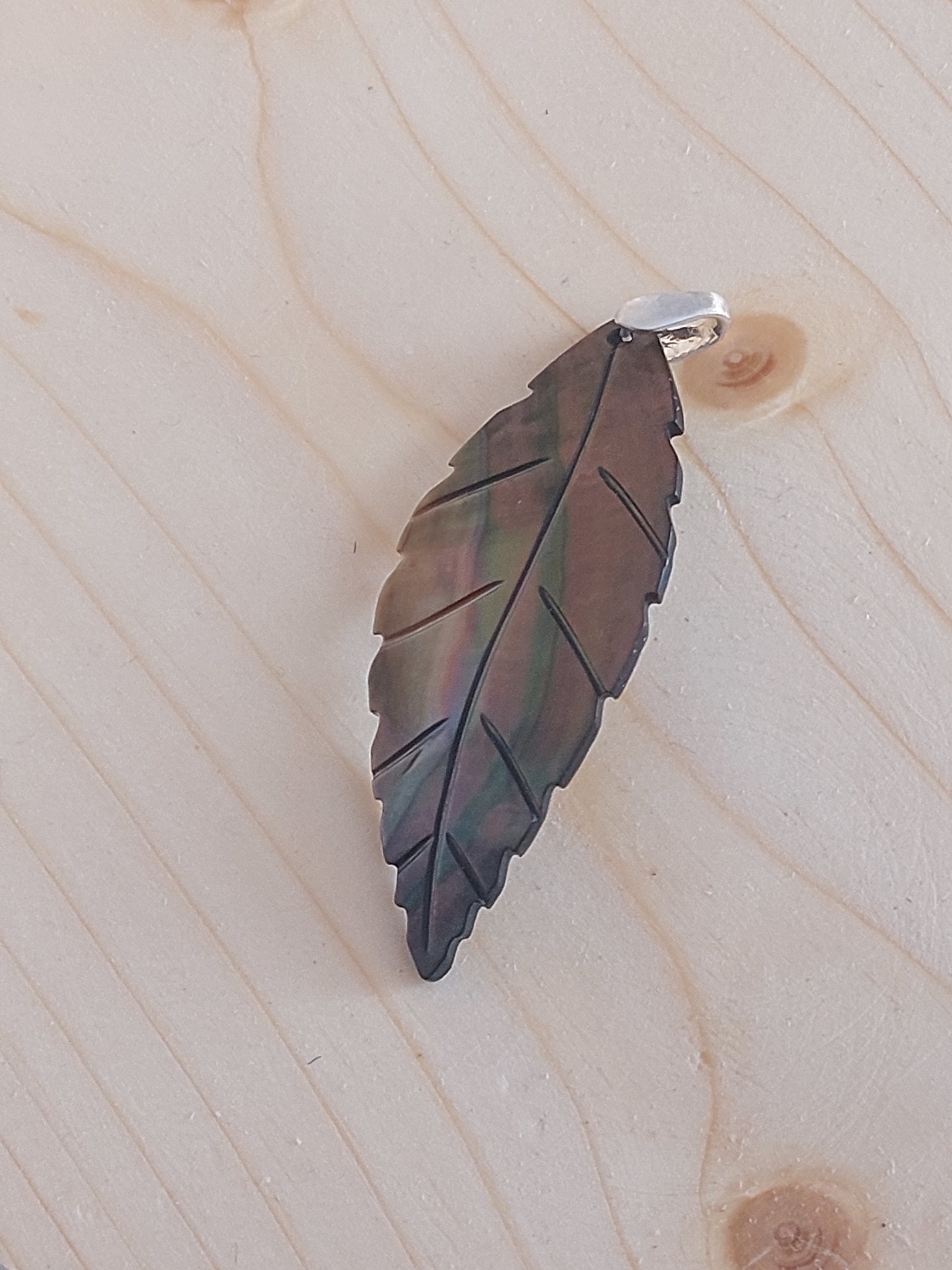 آویز صدف طبیعی نقره 925